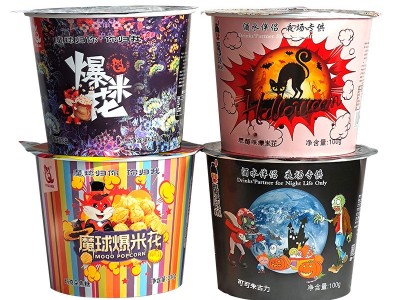 魔球美式130克球形爆米花奶油焦糖味大桶装夜场KTV电影院同款米花  2箱起批图4