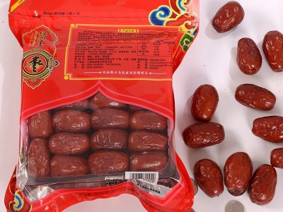 新疆特产500g六星和田玉枣 个大皮薄肉厚和田红枣 干果零食和田枣 10袋起订图4
