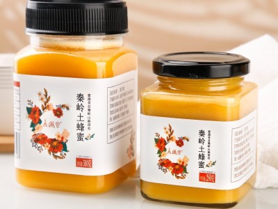 波美度42凝固蜂糖采秦岭自然野花封盖成熟真正深山自然结晶土蜂蜜图1