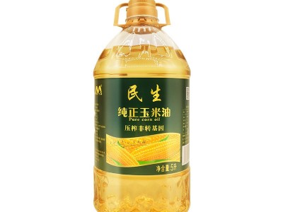 民生食用油5升压榨一级5L玉米胚芽油餐饮食堂家用玉米油图5