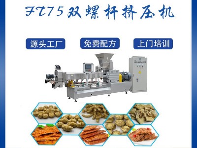小本创业组织蛋白素肉食品生产线 休闲食品设备 植物蛋白加工机械图1