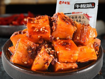 休闲牛筋肉食老川东麻辣牛板筋100g独立小包装四川成都特产批发图1