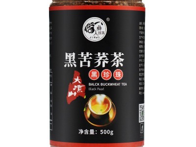四川大凉山苦荞茶黑珍珠黑苦荞茶罐装500 g 2罐起批图5