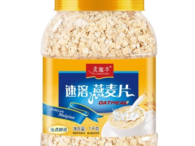 麦趣丰 即食燕麦片 澳洲速溶麦片麦片水果麦片1000克桶装现货速发图1