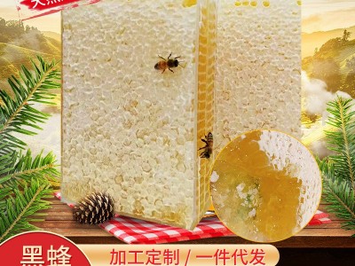 颍海蜂巢蜜500g批发土蜂蜜成熟封盖蜜蜂蜜荆条蜂巢蜜图1
