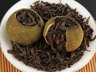 新会小青柑批发陈皮普洱生晒宫廷青皮柑橘普日晒柑桔熟茶散装茶叶图3