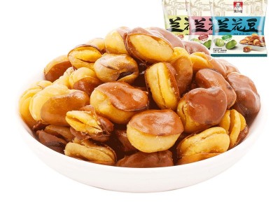 张二嘎兰花豆5kg整箱原味香辣味牛肉蚕豆传统小吃炒货零食品批发  2箱起批图4