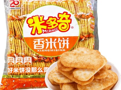 米多奇雪饼香米饼680g*6包香米饼儿童膨化休闲装零食整箱批发图1