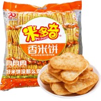 米多奇雪饼香米饼680g*6包香米饼儿童膨化休闲装零食整箱批发