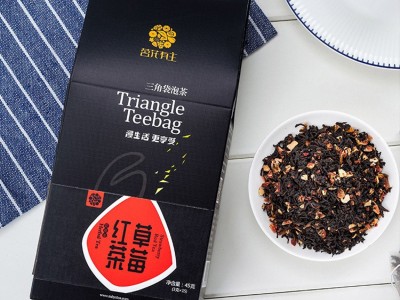 【青春塘】草莓红茶 草莓水果茶 红茶袋泡茶 尼龙茶包玉米纤维图1