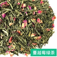 蔓越莓绿茶水果风味绿茶果粒茶花果茶景区热卖散装批发一件代发