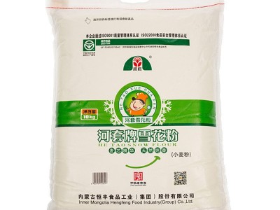 批发河套牌雪花粉5kg袋装 包子面条馒头 小麦面粉10斤 4袋起批图5