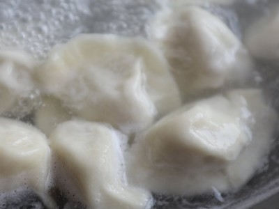 手工速冻袋装素馅槐花水饺 皮薄馅大 冷藏储存图2