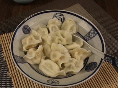 荠菜水饺 手工速冻大肚素馅饺子 超市方便速食图1