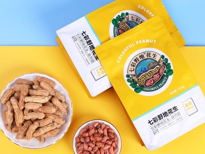 云南七彩花生 熟花生带壳原味炒货花生零食小吃 七彩野地花生210g图3