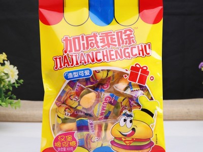 80g/100g汉堡橡皮糖果汁软糖凝胶糖果怀旧儿童零食10g批发散装图3