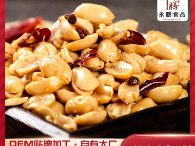 永膳麻辣花生开袋即食下酒菜网吧酒吧ktv休闲零食炒货花生批发图1