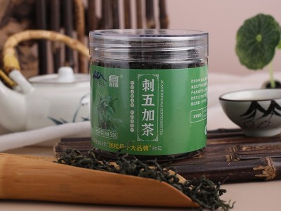 刺五加茶东北特产头茬新叶茶睡眠厂家批发刺五加叶茶50g罐装花茶图4