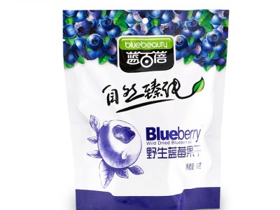 【蓝百蓓】大兴安岭野生蓝莓果干80g无添加剂原味蓝莓干休闲零食图1