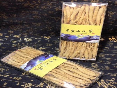 长白山人参礼盒 整支生晒参白参 东北干人参礼盒装吉林人参干条图4