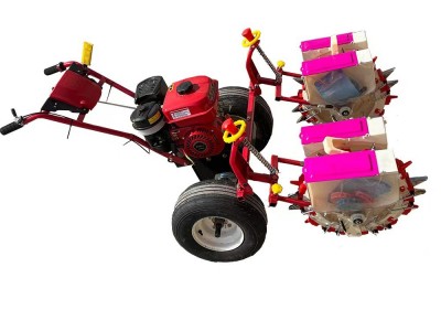 汽油播种机双行播种机玉米高粱谷子萝卜白菜荷兰豆手推式播种器图2