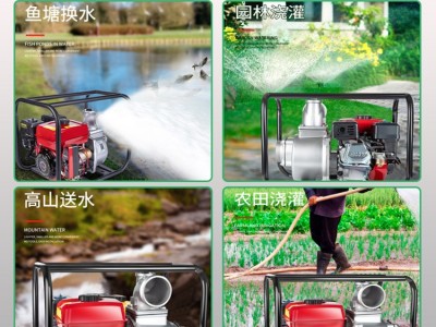 四冲程柴油4英寸抽水泵 农业灌溉高压自吸泵 100mm口径汽油清水泵图4