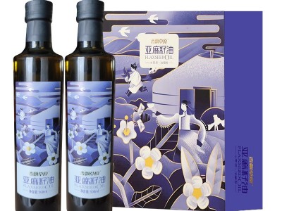 香飘草原亚麻籽油瓶装一级冷榨内蒙古原产地植物油月子油礼盒图5