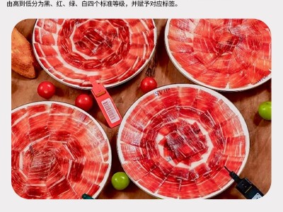 西班牙火腿片礼盒装伊比利亚黑猪后腿切片白标绿标红标金标黑标图3