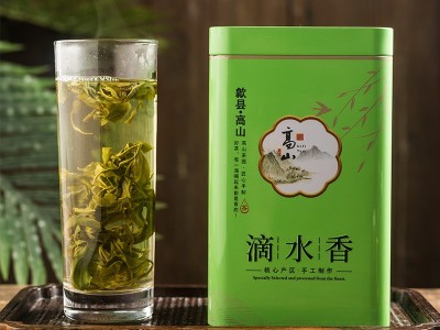 大叔耐泡茶 味甘回味微苦 压口茶黄山毛峰高山野茶绿茶滴水香茶叶图2