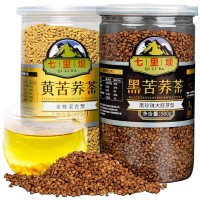 厂家直销两瓶苦荞茶全株黄苦荞黑苦荞大胚芽瓶组合装支持一件代发