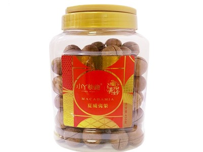 小丫快跑奶油味夏威夷果450g700g罐装坚果干果批发代发开口手剥图5