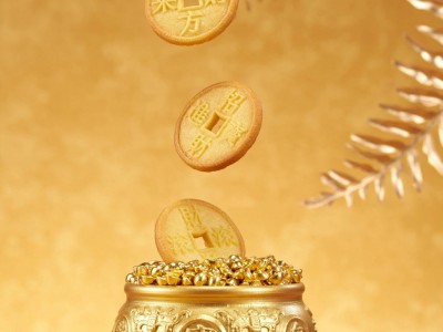 马年年货零食金钱饼新年金币饼干招财进宝年味点心春节送礼伴手礼图3