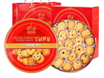 皇冠世家曲奇饼干红铁罐包装黄油休闲小零食品新春年货送人礼批发图5