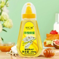 现货批发洋槐蜂蜜纯蜂蜜纯正天然280g挤压便携小瓶装蜂蜜源头工厂