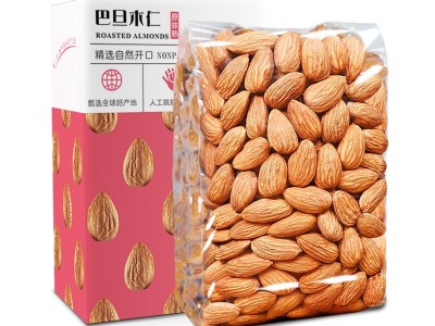 巴旦木仁500g原味生熟大杏仁片去壳巴坦木坚果烘焙扁桃仁整箱批发图5