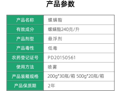 柑橘红蜘蛛杀虫剂螺螨酯悬浮剂果树农作物叶螨杀螨剂农药批发大全图3