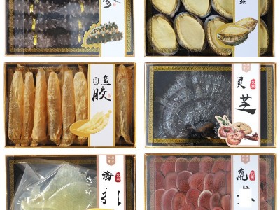 长岛海参鲍鱼人参灵芝鹿茸干货原料透明亚克力长内盒包装批发滋补图3