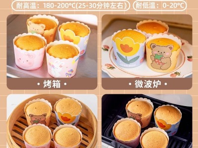 卡通纸杯蛋糕食品级烘焙专用插牌耐高温立体蛋糕杯50只少女心图3