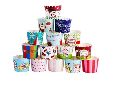 卡通纸杯蛋糕食品级烘焙专用插牌耐高温立体蛋糕杯50只少女心图2