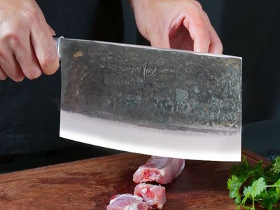 捞刀河手工锻打菜刀家用厨房超快锋利切肉切片厨师专用斩切两用图4