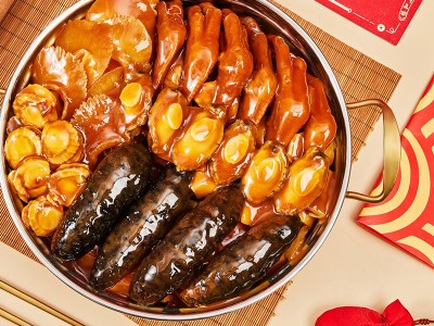 大盆菜佛跳墙预制菜金汤炖盅海鲜春节送礼大海参礼盒装批发鲍鱼图2