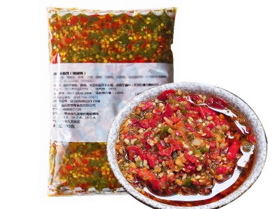 牛乐哥 彩椒酱商用拌饭酱辣椒酱特辣500g剁椒酱双椒酱 辣椒酱批发图3