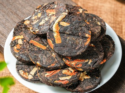 陈皮普洱小饼茶一片一泡方便携带方便冲泡图4