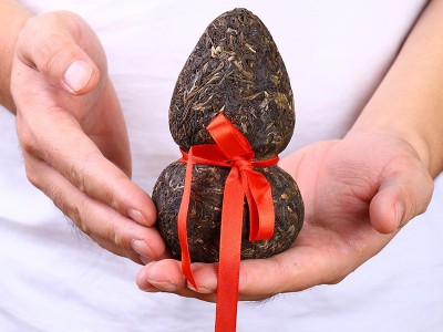 厂家批发云南普洱生茶金瓜贡茶塔18公斤盒装生态金芽黑茶普洱茶图2