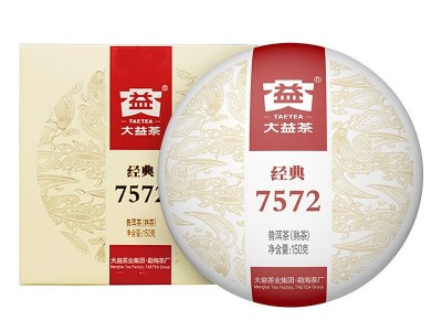 大益普洱茶 2017/18年随机发货 7592熟茶饼357g 云南普洱勐海茶叶图4