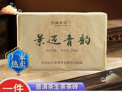 普洱茶生茶茶砖 景迈明前乔木250克砖茶 云南普洱茶批发厂家直发图5