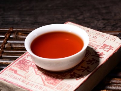 厂家批发普洱茶熟茶 陈年250克老茶砖 勐海砖茶云南普洱茶叶古树图2