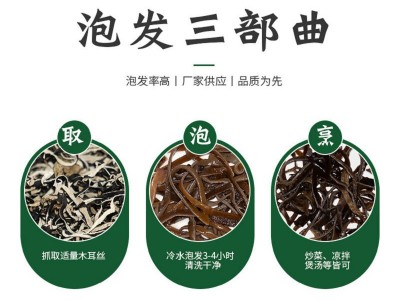 木耳丝螺蛳粉日式拉面配料用木耳丝色泽新鲜厚脆鱼台毛批发黑木耳图2