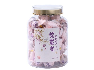 云南厂家直发 生态古树紫芽茶花果香 醇厚紫娟白茶250g罐装可定制图5