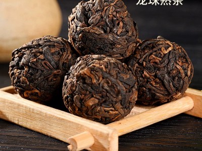 云南龙珠熟茶茶叶普洱茶滑竹梁子生茶古树厂家黑茶普洱大叶种图3